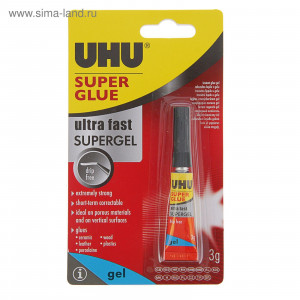 Клей универсальный Super Glue Ultra Fast Supergel UHU
