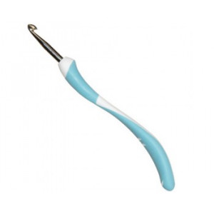 Крючок вязальный с эргономичной пластиковой ручкой AddiISwing №5.5, 16 см