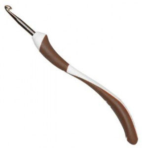 Крючок вязальный с эргономичной пластиковой ручкой AddiISwing №5, 16 см