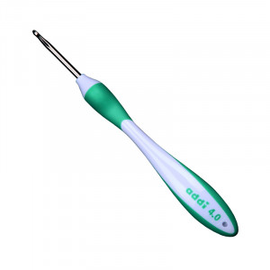 Крючок вязальный с эргономичной пластиковой ручкой AddiISwing Maxi №4, 17 см