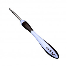 Крючок вязальный с эргономичной пластиковой ручкой AddiISwing Maxi №5, 17 см