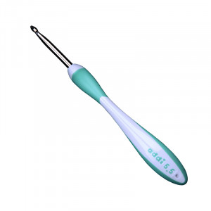 Крючок вязальный с эргономичной пластиковой ручкой AddiISwing Maxi №5.5, 17 см