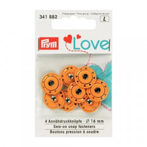 Пришивные кнопки Prym Love, оранжевый, 16 мм
