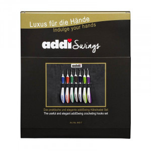 Набор разноцветных крючков для вязания с эргономичной пластиковой ручкой ADDISWING