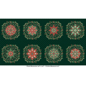 Купон, коллекция Adorn, принт Круги (Circles), цвет Зеленый (Green) от Makower UK