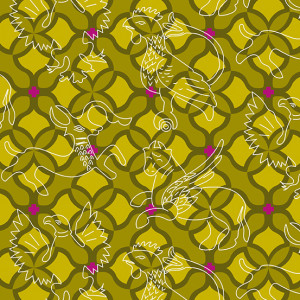 Ткань Chrysanthemum Folk Pine by Alison Glass