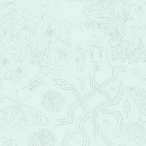 Ткань Chrysanthemum Sketch Silver by Alison Glass