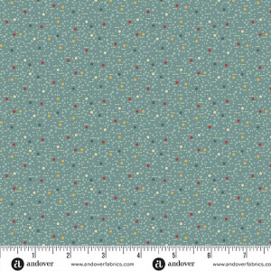 Ткань, коллекция Farmer's Daughter, принт Капля росы (Dewdrop), цвет Бирюзово-синий (Indian Ocean) от Laundry Basket Quilts