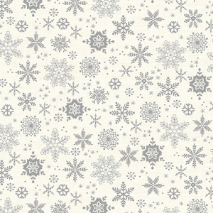 Ткань Snowflakes Silver Scandi 2023 by Makower UK