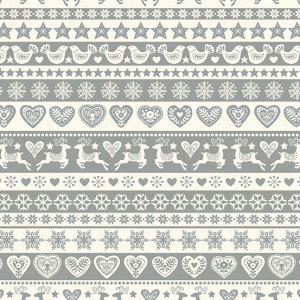 Ткань Stripe Silver Scandi 2023 by Makower UK