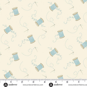 Ткань Sewing Bird Needle and Thread Cotton by Laundry Basket Quilts