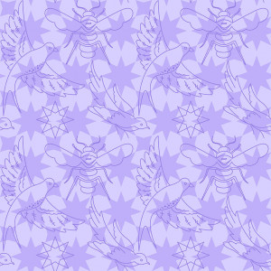 Ткань Flourish Lavender SunPrint Luminance by Alison Glass Andover