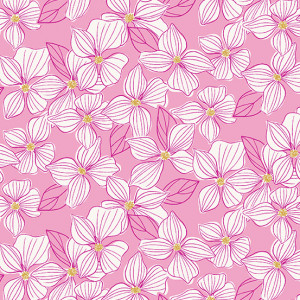 Ткань Wandering Daydream Blossom Pink by Stephanie Organes