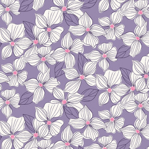Ткань Wandering Daydream Blossom Lilac by Stephanie Organes