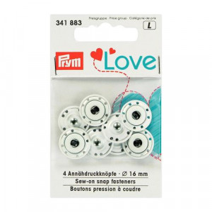 Пришивные кнопки Prym Love, белый, 16 мм