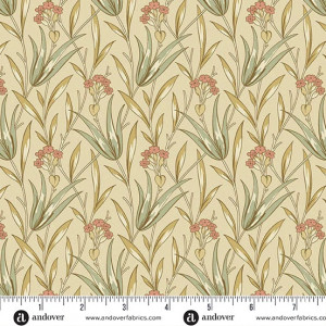 Ткань, принт Ваточник (Milkweed), цвет Кремовый (Cream) от Renee Nanneman