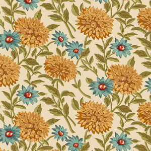 Ткань Woodland Bloom Almond by Renee Nanneman