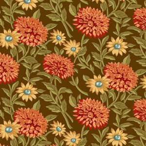 Ткань Woodland Bloom Hickory by Renee Nanneman