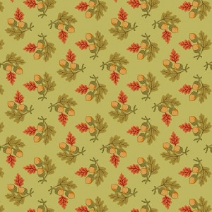 Ткань Gathered Acorns Moss by Renee Nanneman