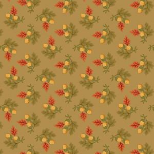 Ткань Gathered Acorns Amber by Renee Nanneman