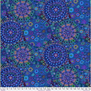 Ткань, принт Мильфлёр (Millefiore), цвет Синий (Blue) от Kaffe Fassett Collective Free Spirit Quilt Backs