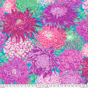 Ткань Japanese Chrysanthemum - Magenta || Kaffe Fassett Collective Quilt Backs