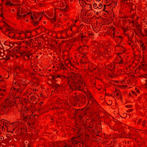 Ткань BOHEMIAN RHAPSODY RED HOT CHILLI PEPPE, Quilting Treasures