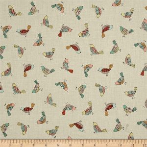Ткань BIRDS Hessian, Makower