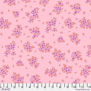 Ткань, коллекция True Colors, принт Джитси (What a Ditz), цвет Розовый лимонад (Pinklemonade) от Tula Pink