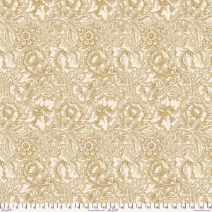 Ткань 108", принт Нежные маки (Pure Poppy), цвет Древесно-бежевый (Pearwood) от Morris & Co. Free Spirit Quilt Backs