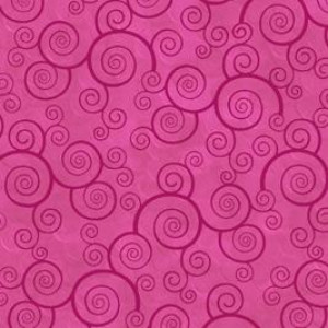 Ткань CURLY SCROLL BUBBLE GUM Quilting Treasures