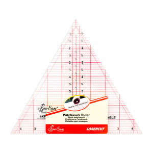 Линейка треугольник с углом 60°, градация в дюймах, размер 8" Х 9 1/4"