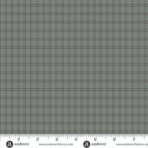 Ткань, коллекция Jamestown, принт Шотландская клетка (Tartan), цвет Индиго (Indigo) от Jo Morton