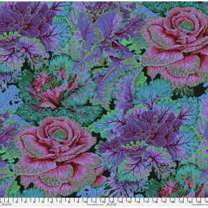Ткань, принт Кудрявая капуста (Curly Kale), цвет Темный (Dark) от Kaffe Fassett