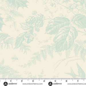 Ткань, коллекция Vermont, цвет Аква (Aqua) от Laundry Basket Quilts