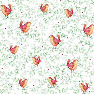 Ткань BIRDS GREEN Quilting Treasures