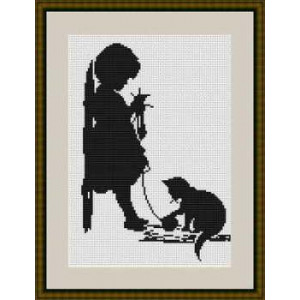 Набор для вышивания "Девочка с кошечкой" Luca-S