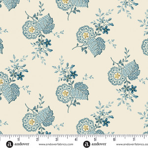 Ткань Beach House Plumeria Cream by Laundry Basket Quilts