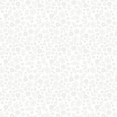 Ткань, коллекция Essentials, принт Мелкий Рисованный Узор (Doodle Ditzy), цвет Белое на белом (White on White) от Makower UK