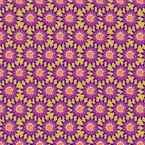 Ткань Sunflower Yellow Purple Henna by Beth Studley Makower UK