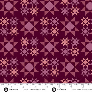 Ткань Meadow Walk Sawtooth Star Raspberry by Alexandra Bordallo