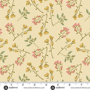 Ткань Meadow Walk Bloom Burst Cream by Alexandra Bordallo