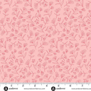 Ткань Meadow Walk Wild Freesia Blush by Alexandra Bordallo