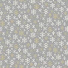 Ткань Christmas Scandi Snowflake Silver Makower UK