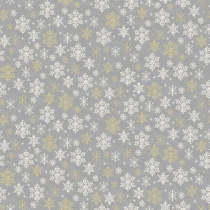 Ткань Christmas Scandi Snowflake Silver Makower UK