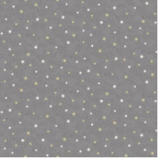 Ткань Christmas Scandi Star Silver Makower UK