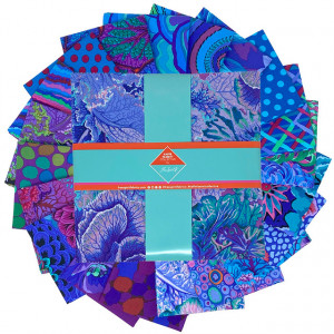 Набор тканей Charm Pack 10", 42 отреза, Clasics Plus, цвет Королевский Синий (Royal) от Kaffe Fassett Free Spirit