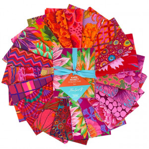 Набор тканей 1/4 ярда, 20 отрезов, цвет Рубиновый (Ruby) от Kaffe Fassett Free Spirit