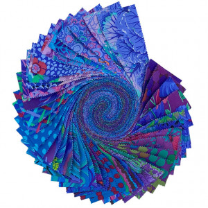 Набор тканей ролл 2.5", 40 отрезов, Clasics Plus, цвет Королевский Синий (Royal) от Kaffe Fassett Free Spirit