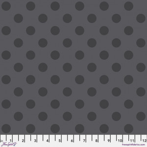 Ткань, коллекция Graywork, принт Помпоны (Pom Pom), цвет Угольный (Carbon) от Tula Pink